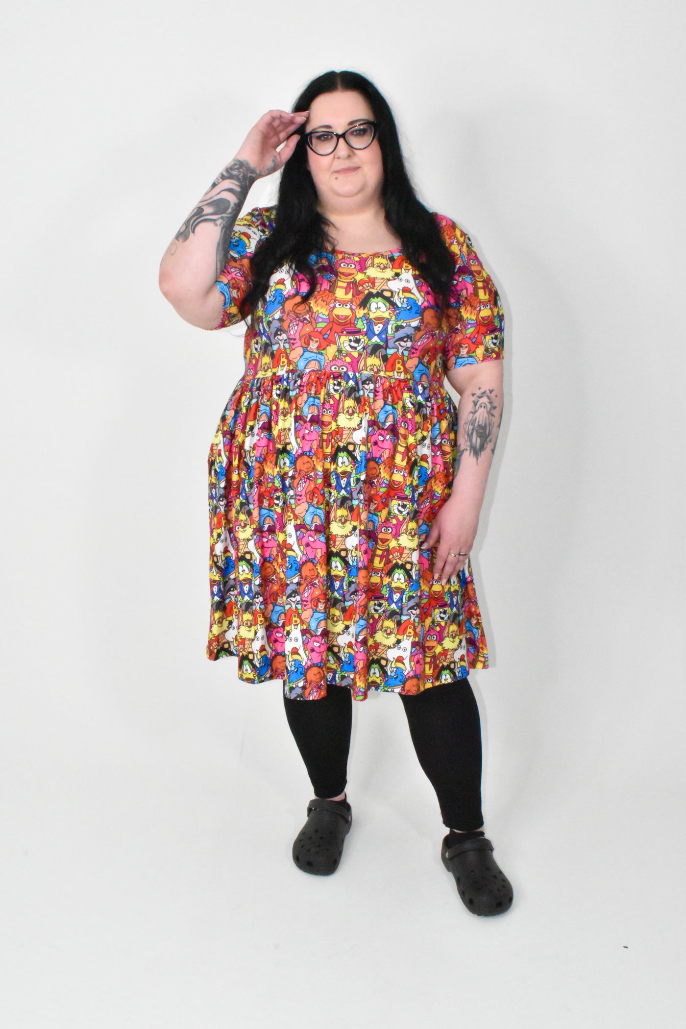 Tune In To The 80's 2-Way Pocket Skater Dress