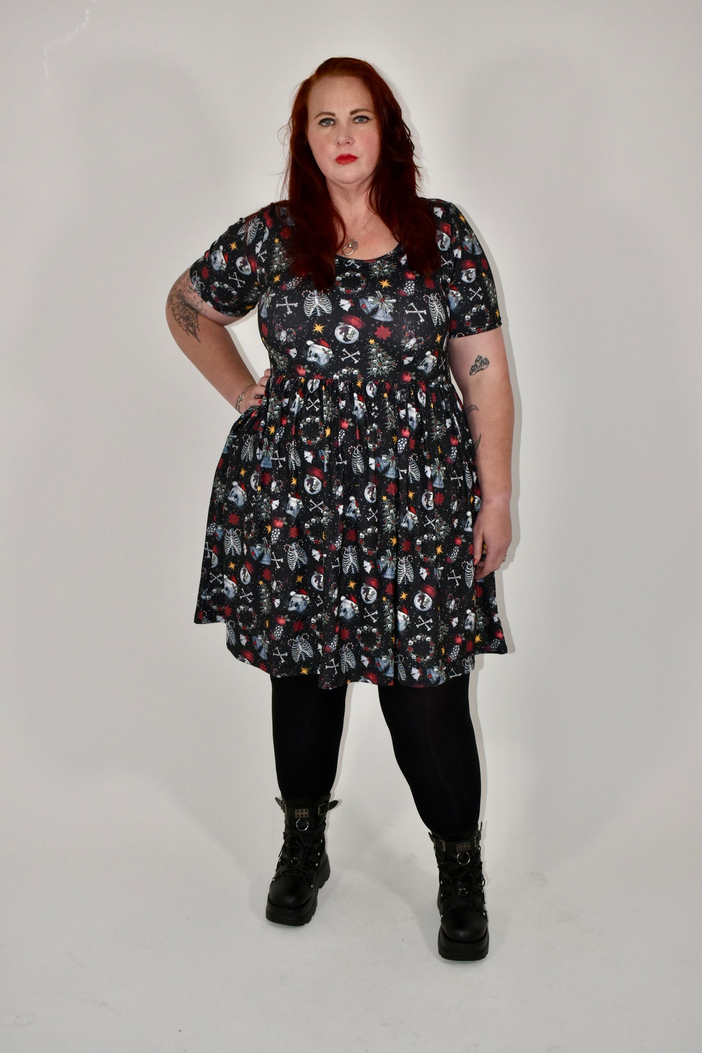 Merry Creepmas 2-Way Pocket Skater Dress