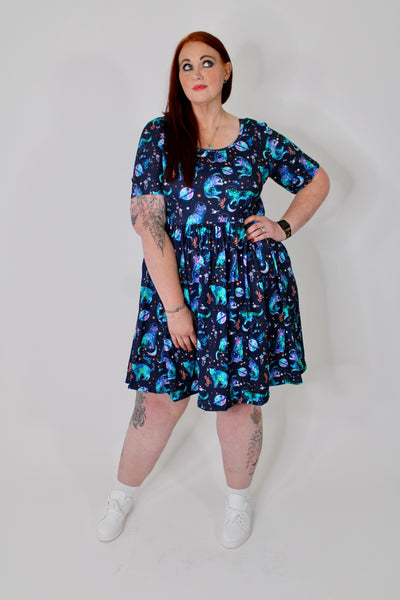 Pussy Planet 2-Way Pocket Skater Dress