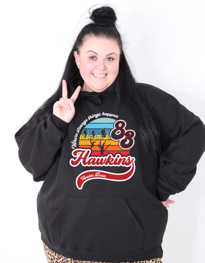 Black "Hawkins" Standard Unisex Hoodie