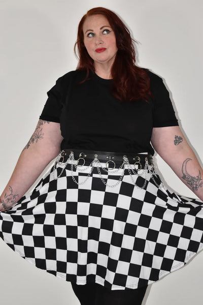 Checkmate Pocket Skater Skirt (Additional Size Added)