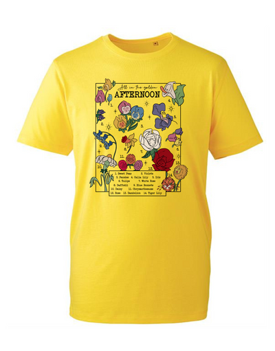 Golden Afternoon Flowers Unisex Organic T-Shirt