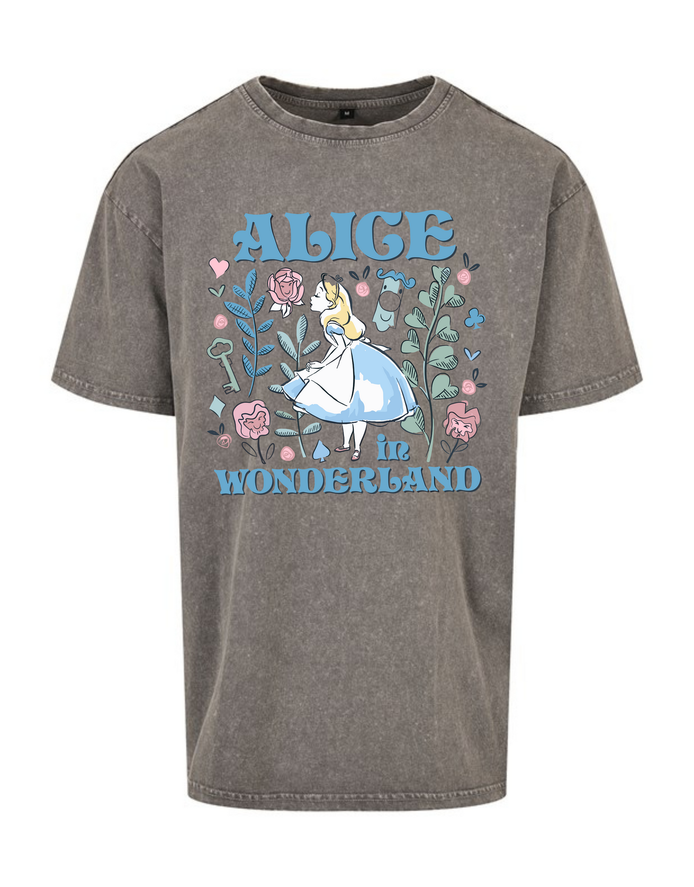 Alice Floral Unisex Acid Wash T-Shirt