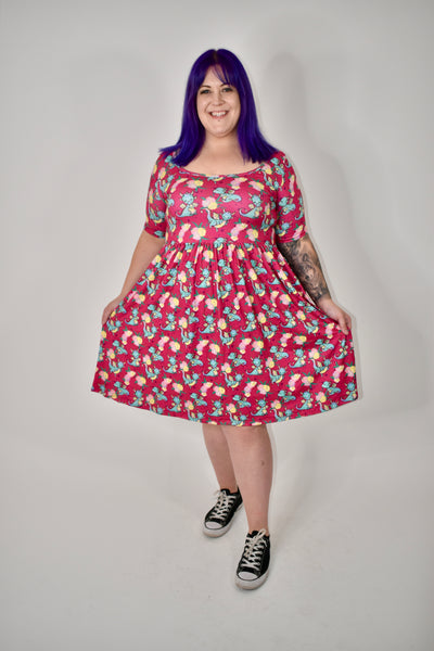 Delightful Dragons 2-Way Pocket Skater Dress