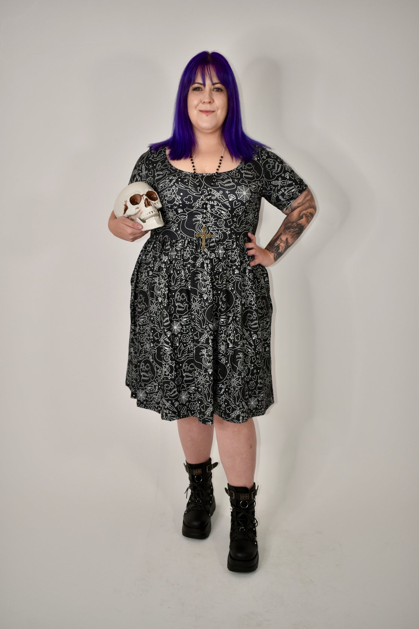 Trad Tatts 2-Way Pocket Skater Dress