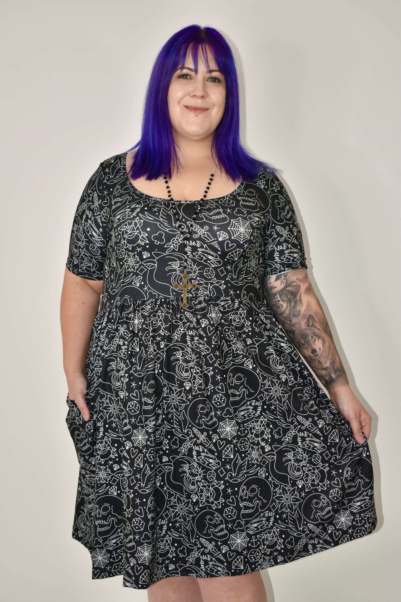 Trad Tatts 2-Way Pocket Skater Dress