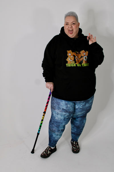 Black "Trick Or Treat" Bears Standard Unisex Hoodie