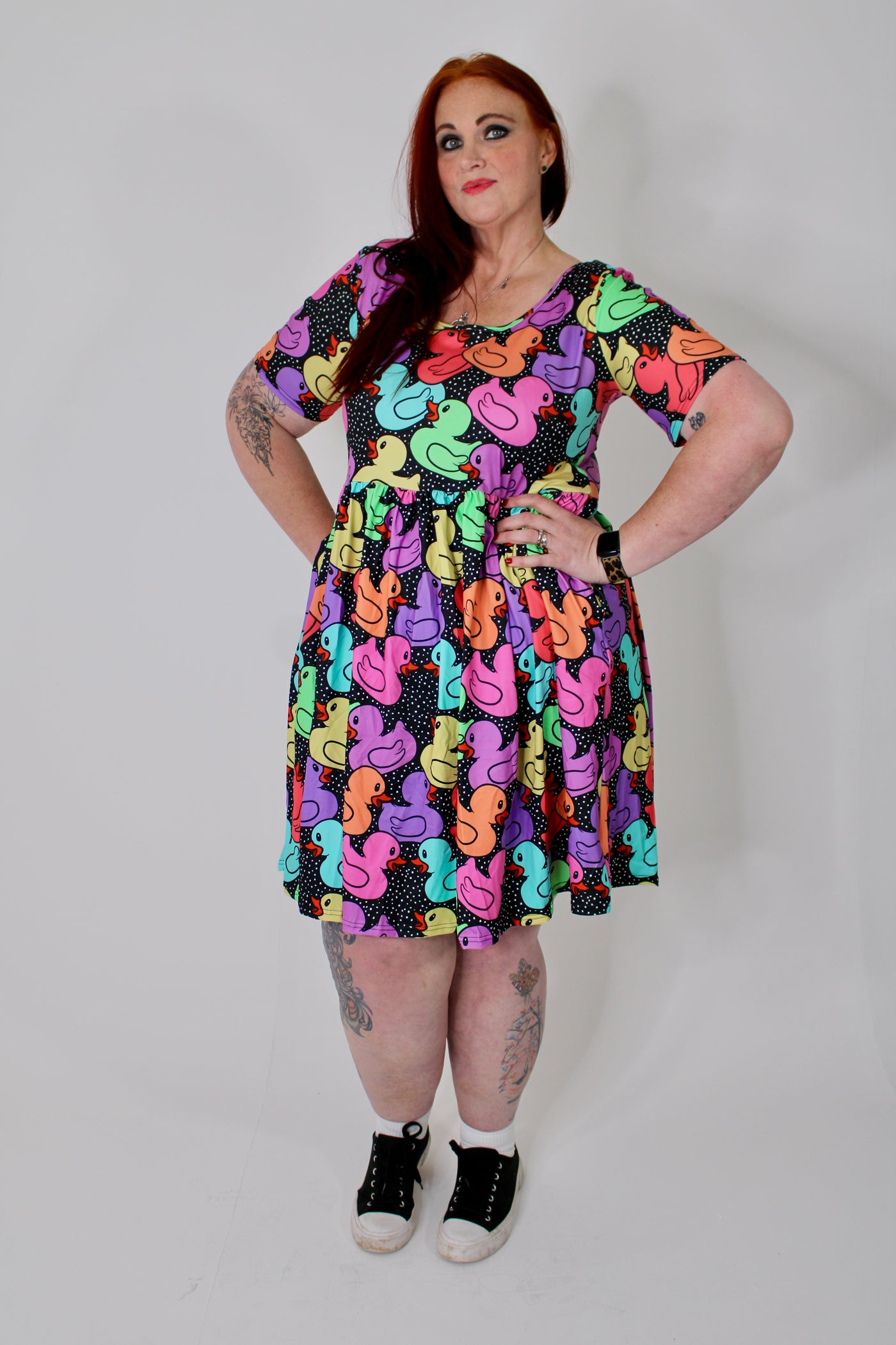 Gone Quackers 2-Way Pocket Skater Dress