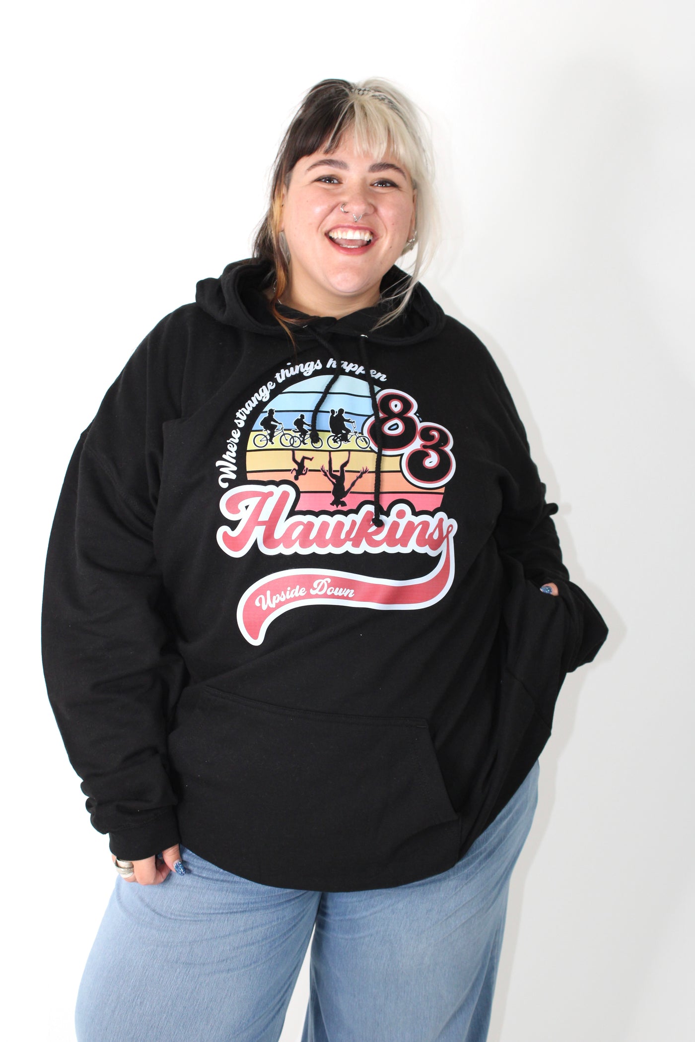 Black "Hawkins" Standard Unisex Hoodie