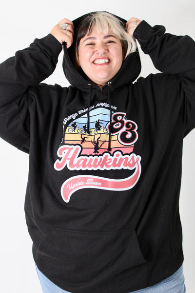 Black "Hawkins" Standard Unisex Hoodie