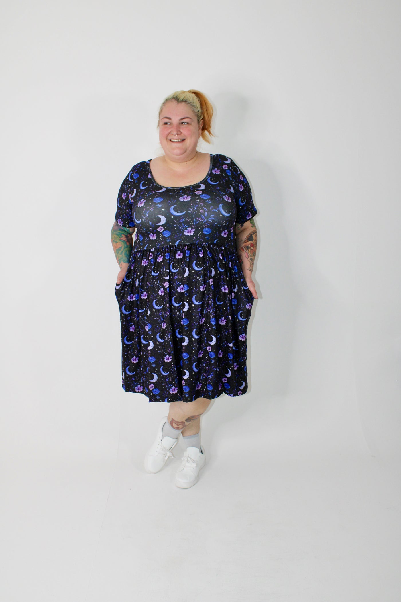 Purple Dusk 2-Way Pocket Skater Dress