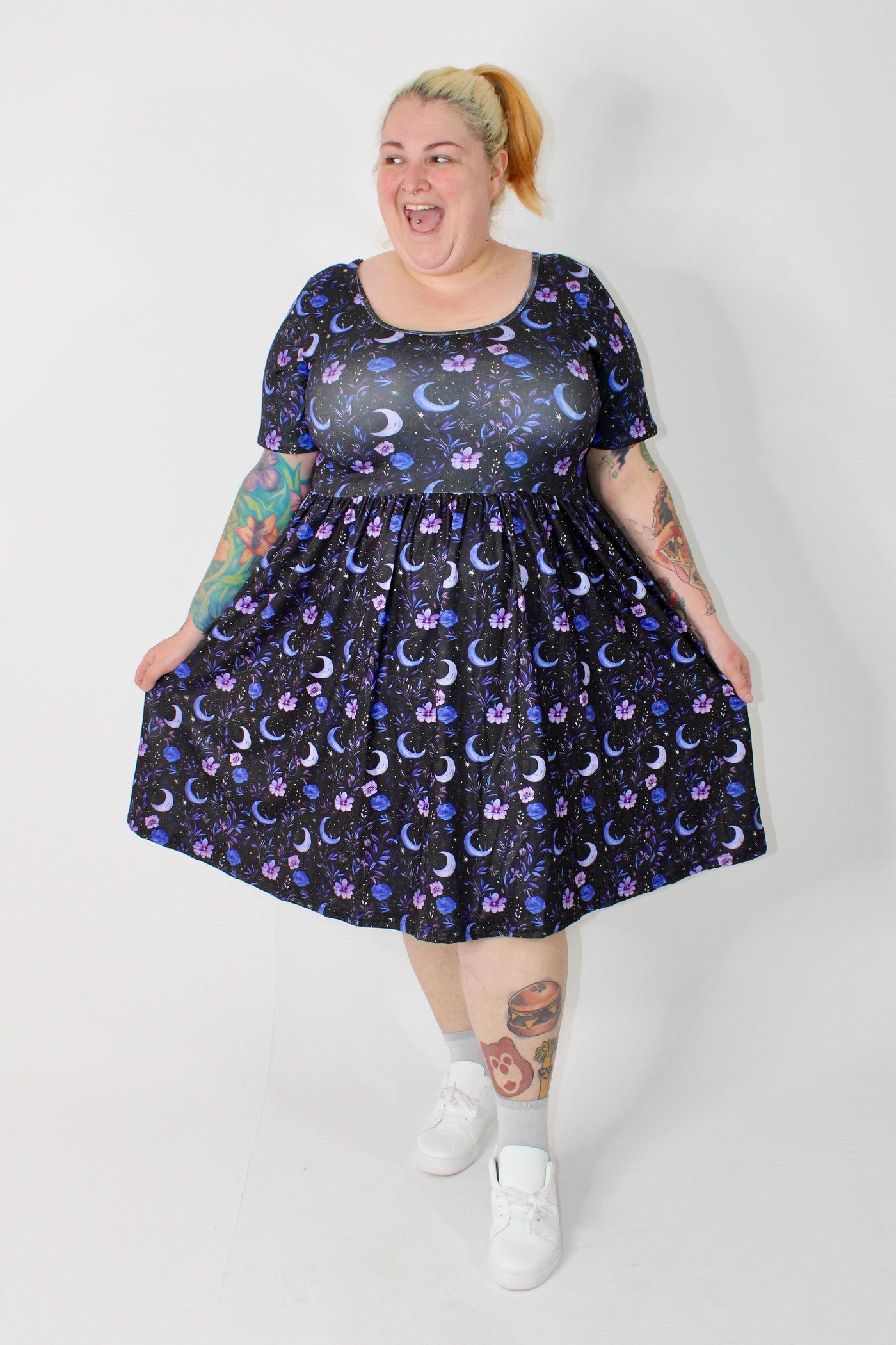 Purple Dusk 2-Way Pocket Skater Dress
