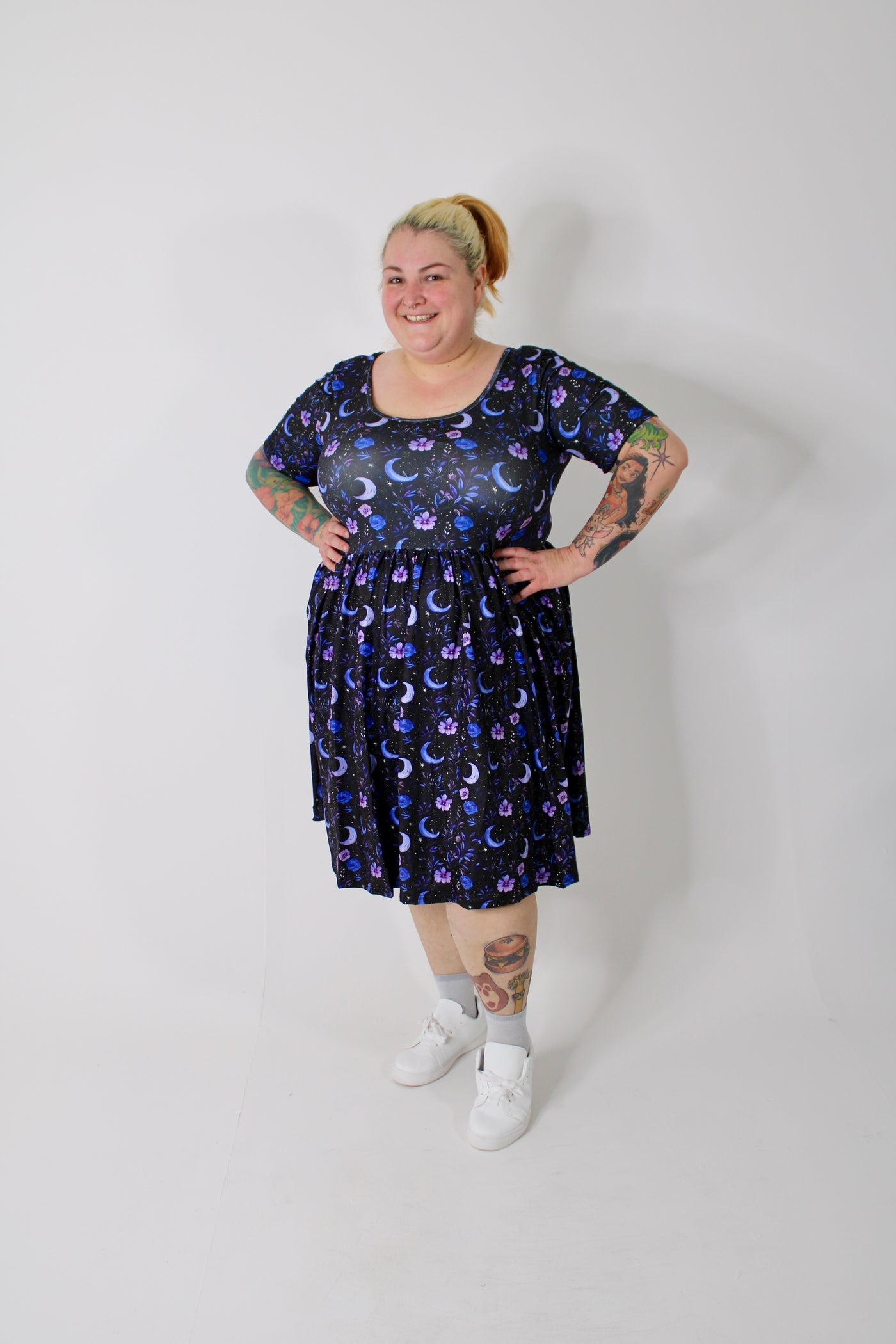 Purple Dusk 2-Way Pocket Skater Dress