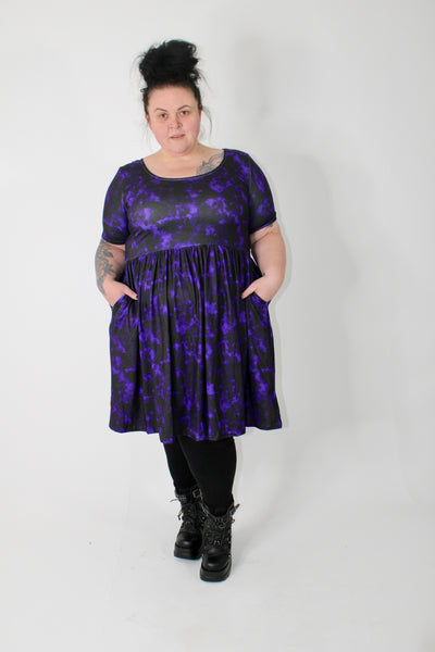 Purple Smoke 2-Way Pocket Skater Dress