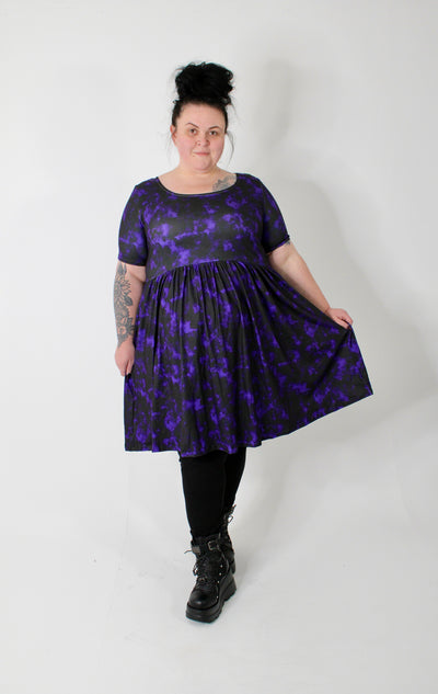 Purple Smoke 2-Way Pocket Skater Dress