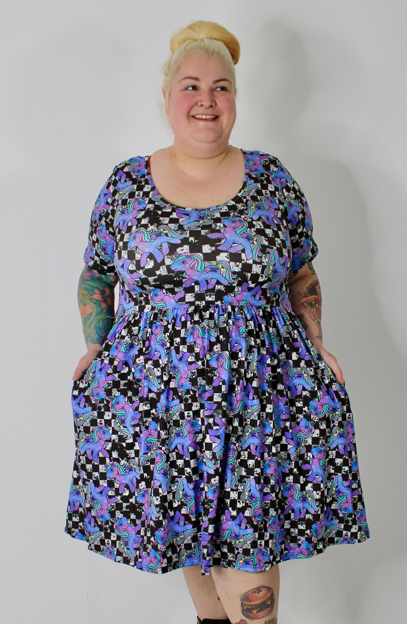 Pastel Ponies 2-Way Pocket Skater Dress