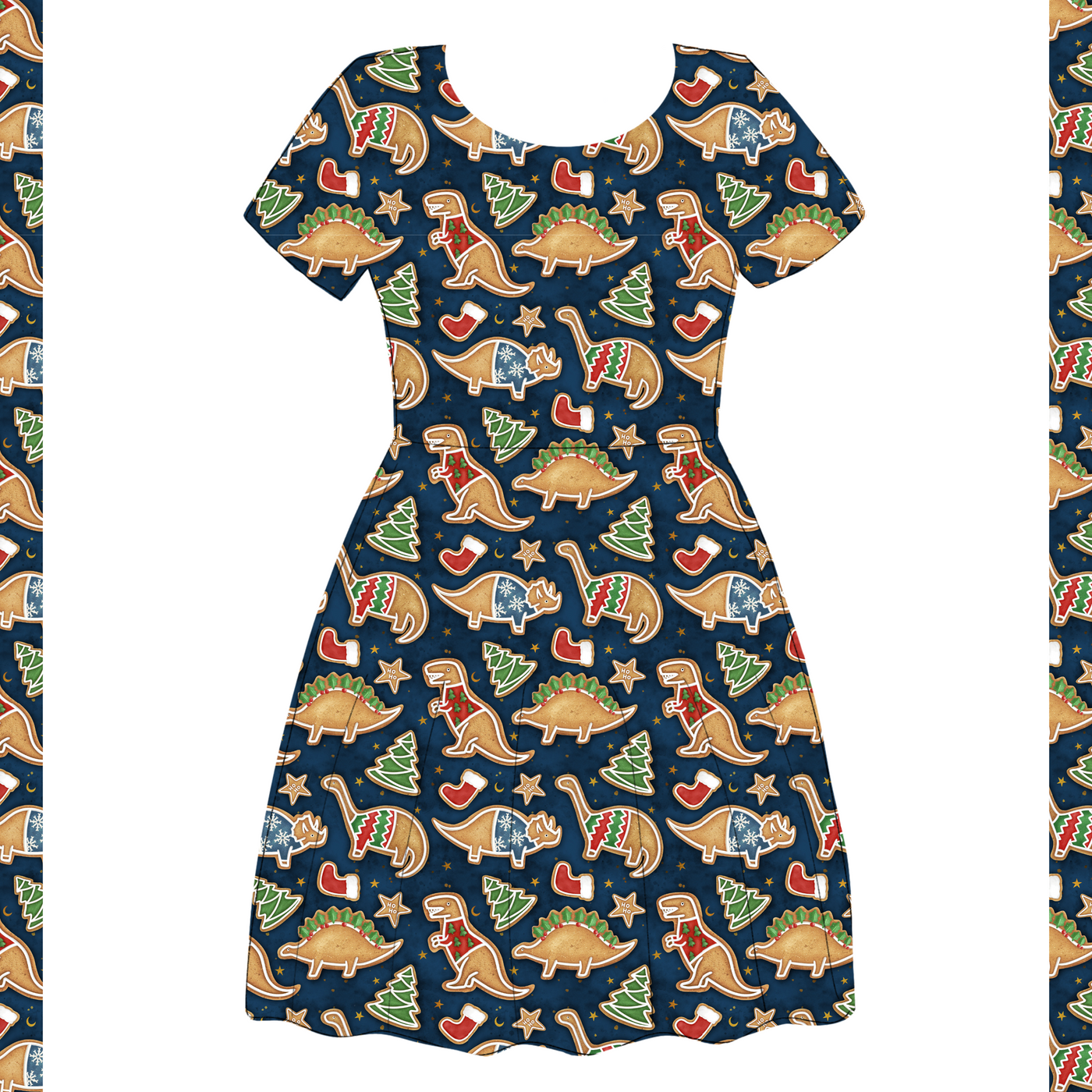 Jurassic Bites 2-Way Pocket Skater Dress