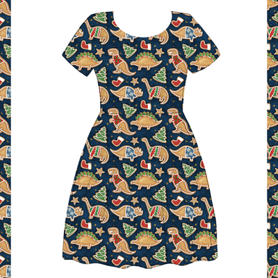 Jurassic Bites 2-Way Pocket Skater Dress