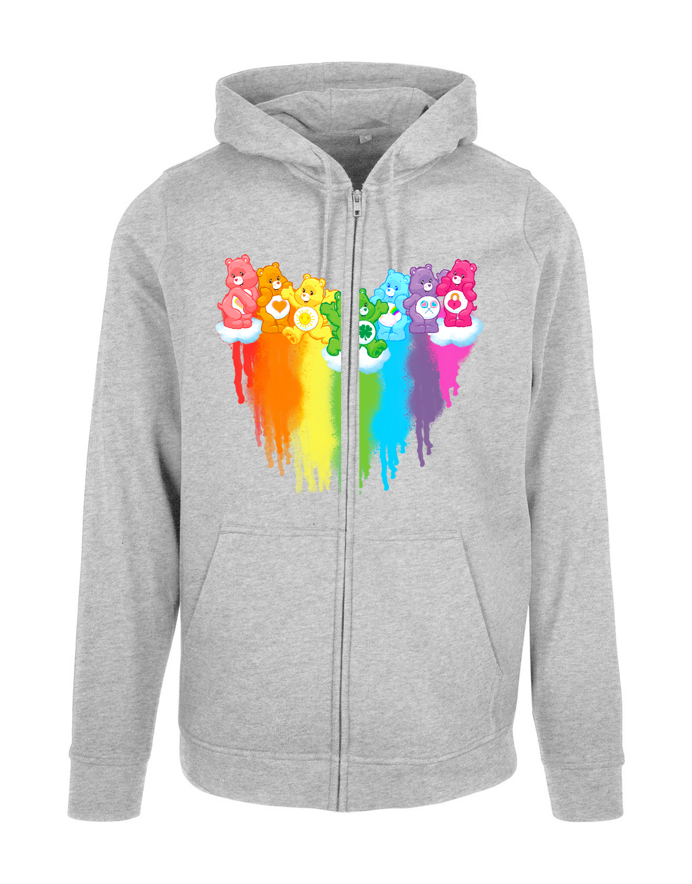 Light Grey Rainbow Bears Unisex Zoodie