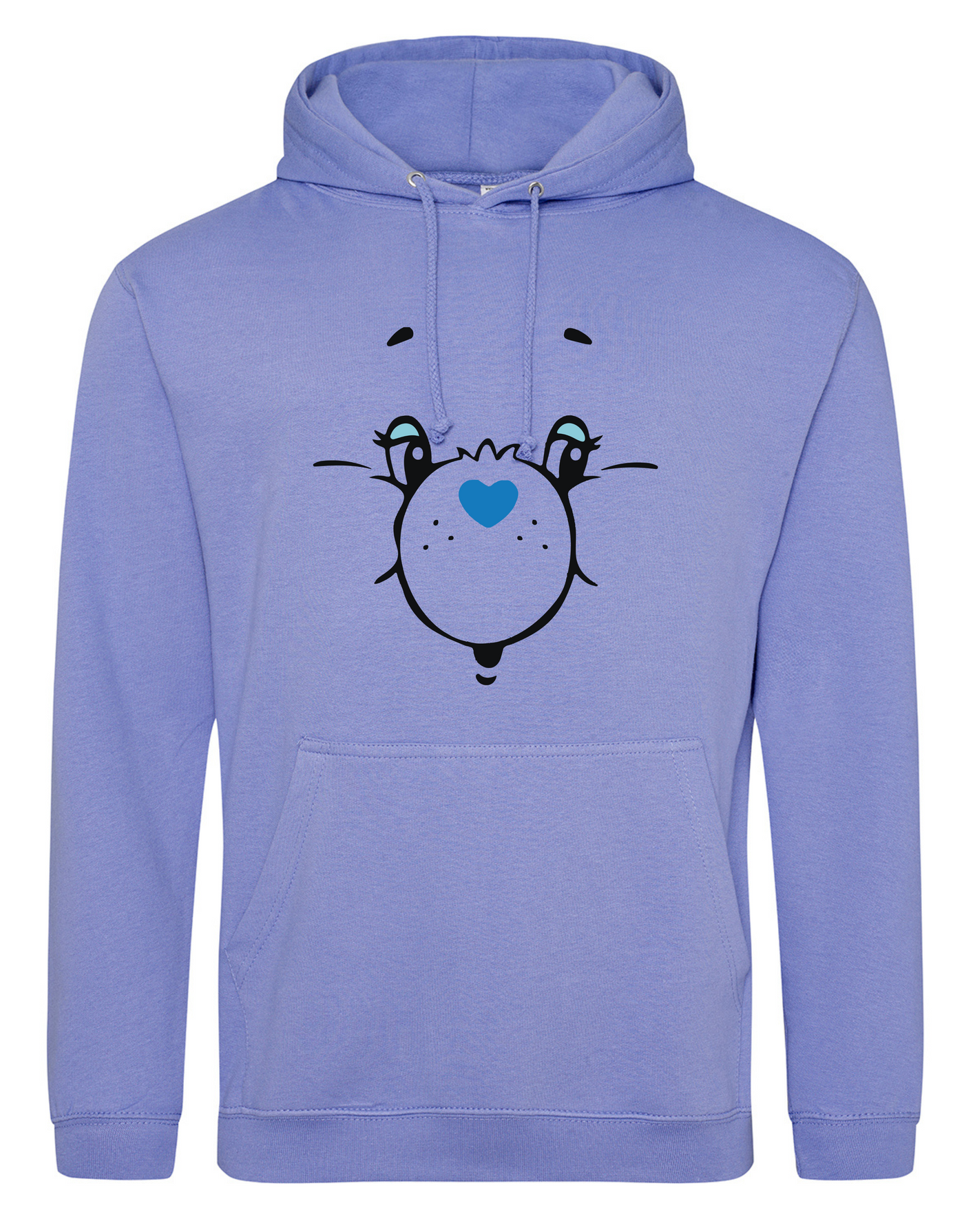 Blue "Bear Face" Standard Unisex Hoodie