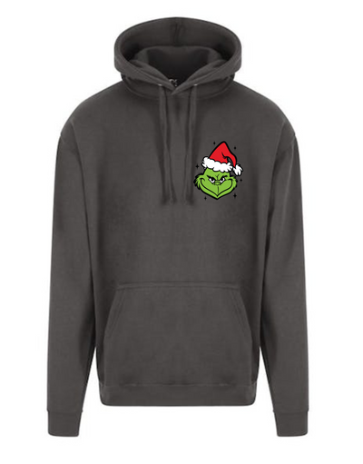 Slate "Never Hated Christmas" Front & Back Printed Longline Hoodie