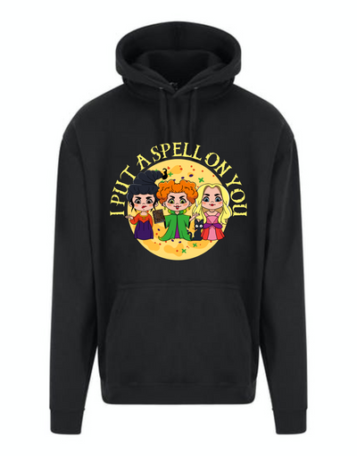 Black Salem Sisters Longline Unisex Hoodie