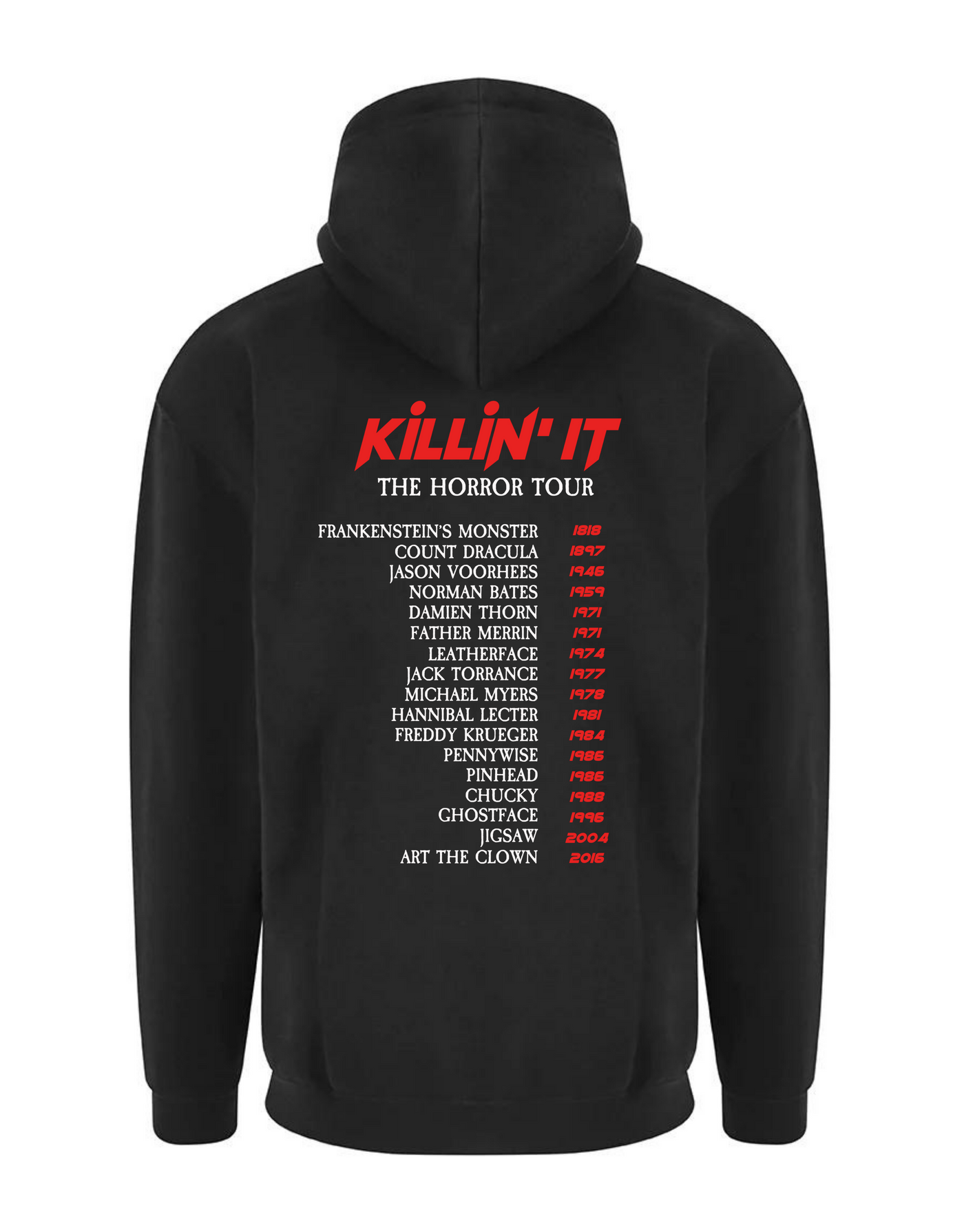 Black Front & Back "Killin' It” Longline Unisex Hoodie