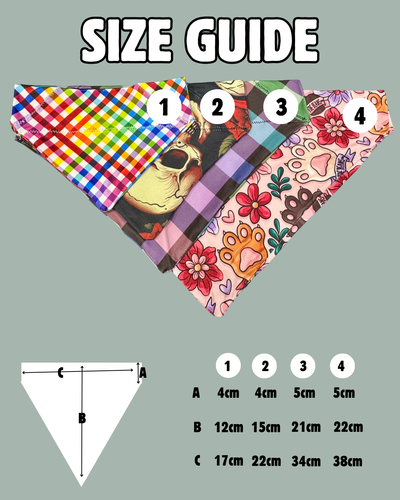 Topsy Repurposed - Pastel Gingham Dog Bandana