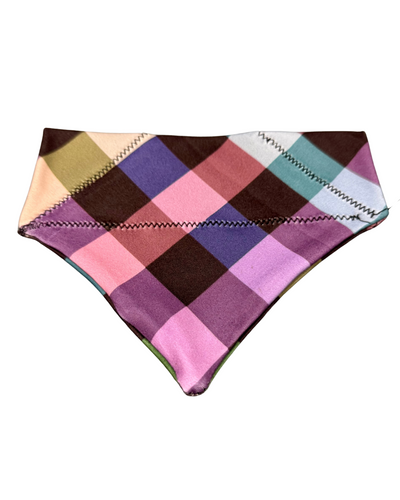 Topsy Repurposed - Pastel Gingham Dog Bandana