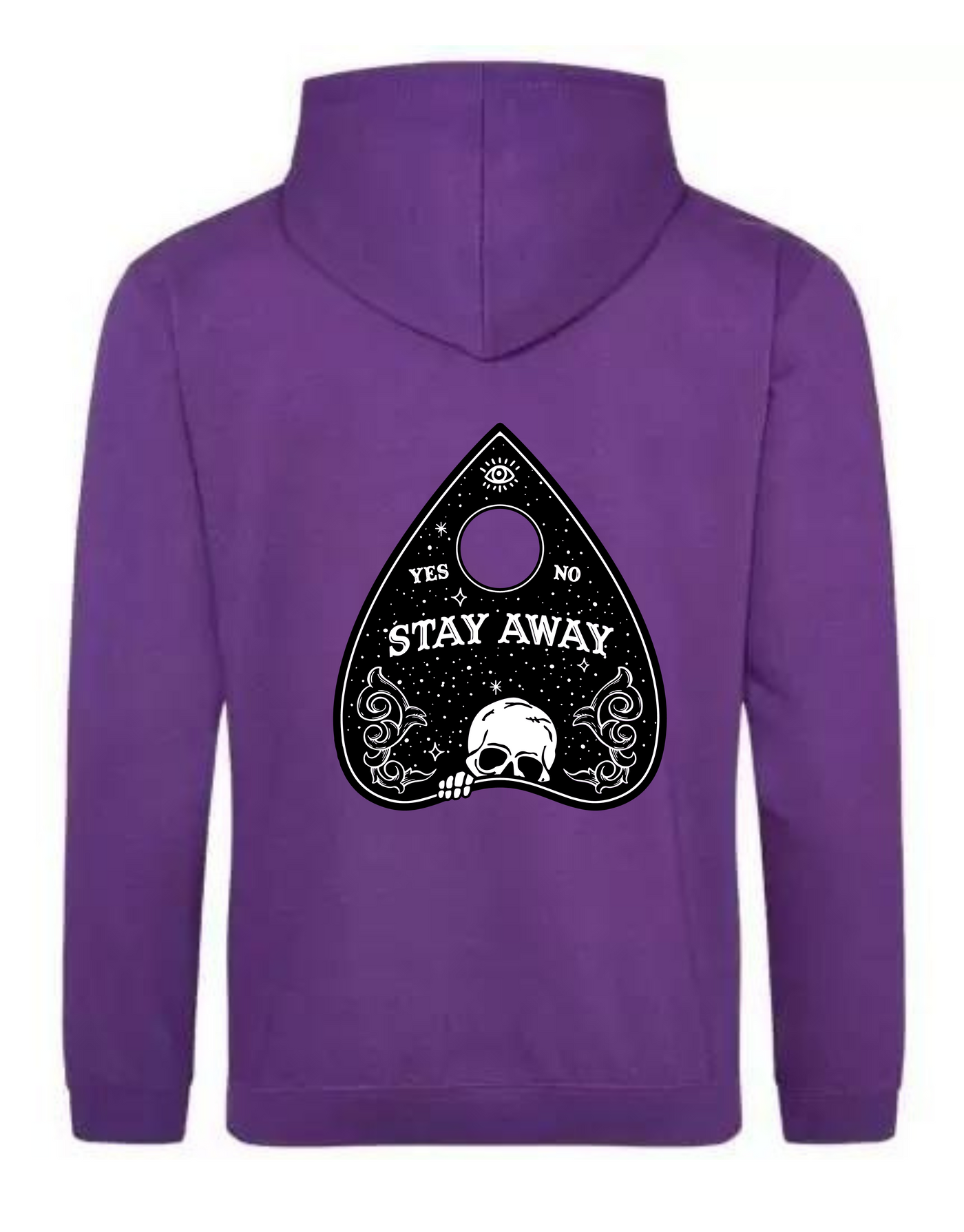 Purple "Stay Away" Front & Back Print Standard Hoodie