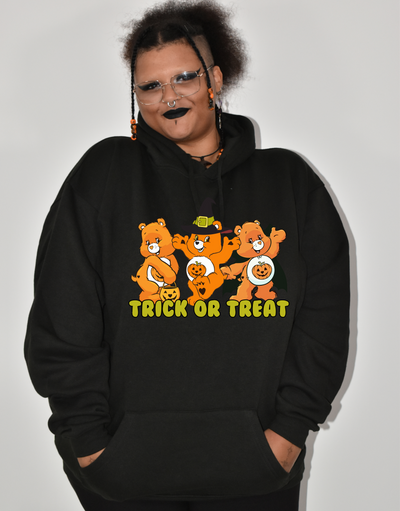 Black "Trick Or Treat" Bears Standard Unisex Hoodie