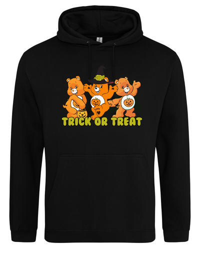 Black "Trick Or Treat" Bears Standard Unisex Hoodie