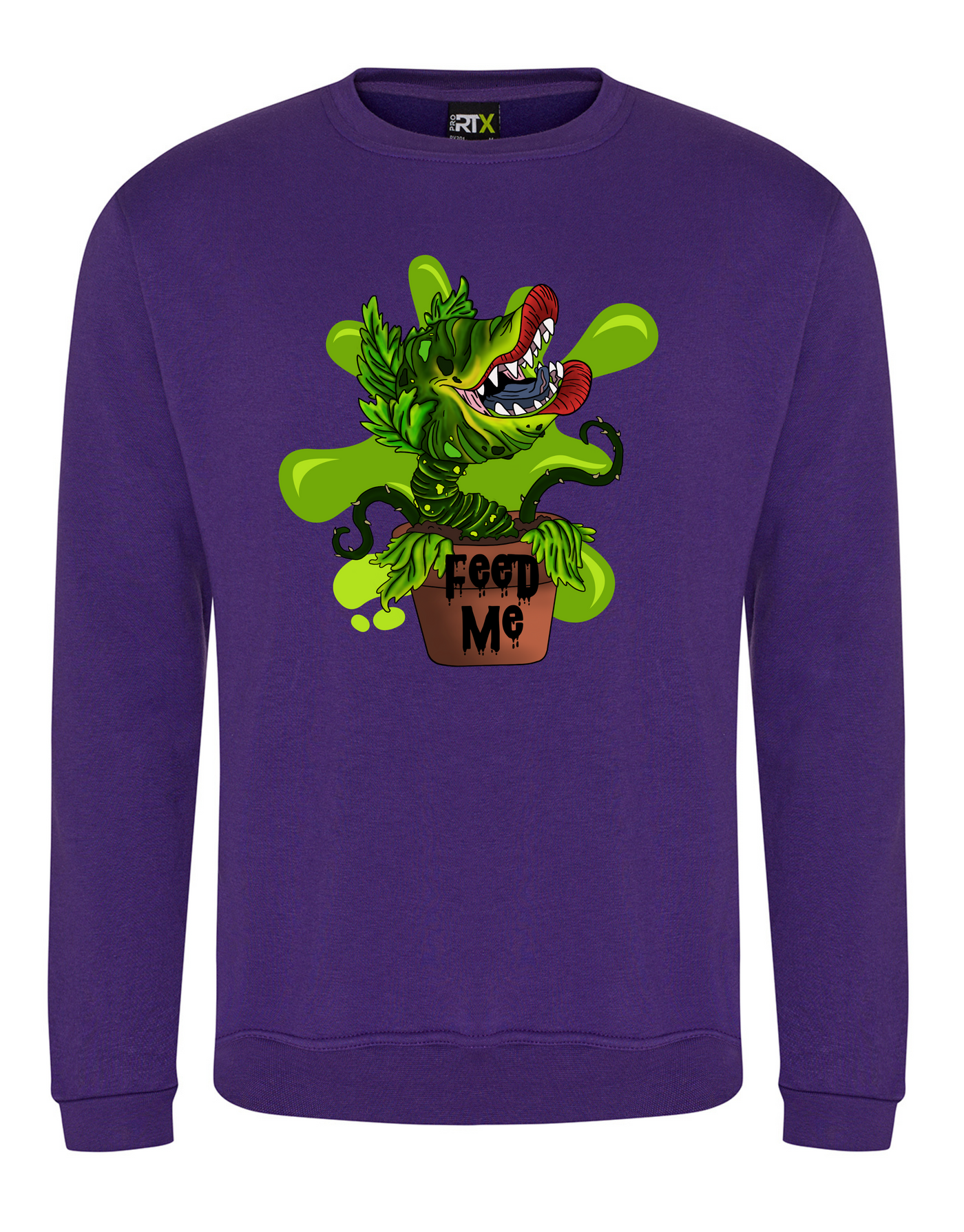 Purple "Feed Me" Unisex Sweatshirt