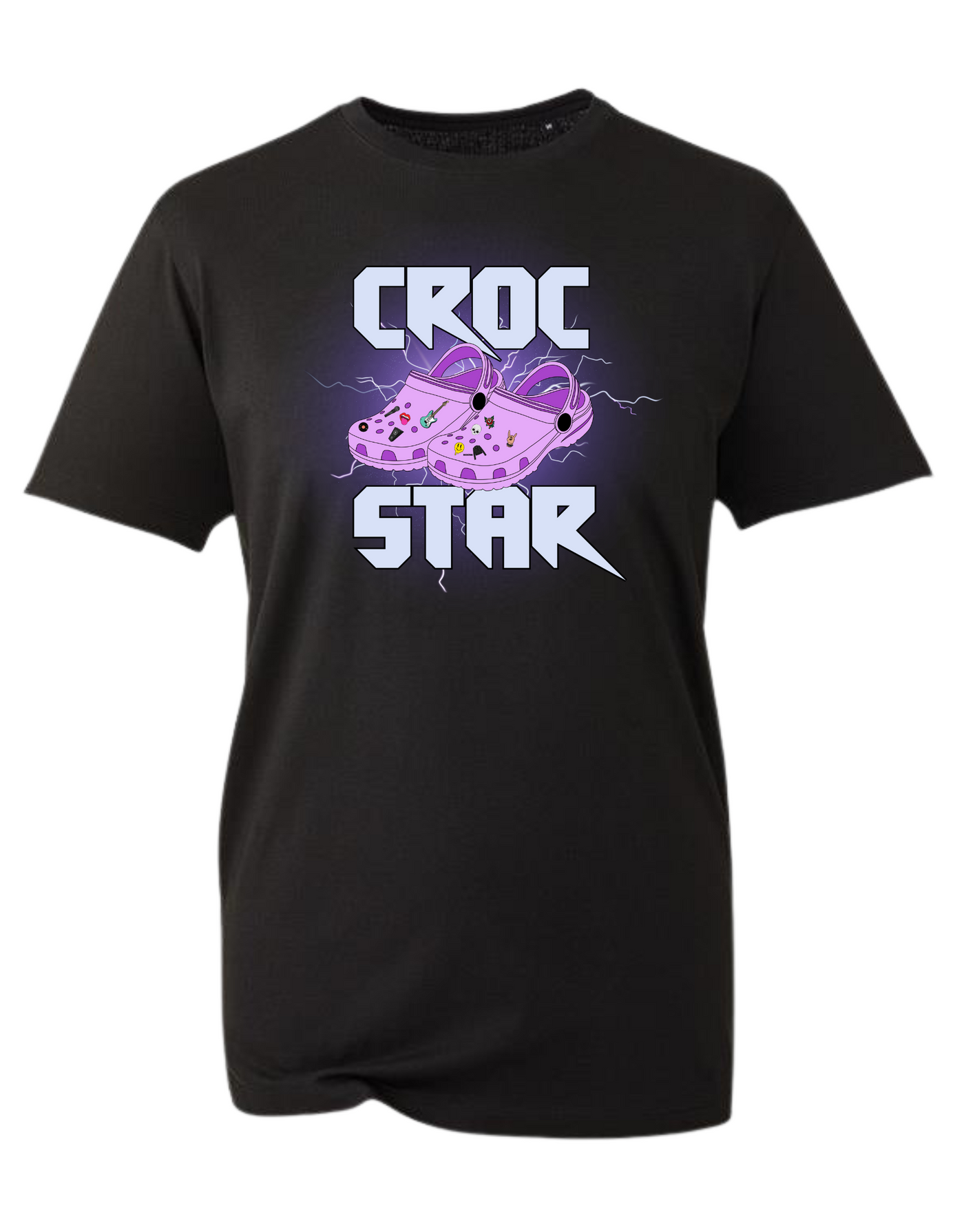 Black "Croc-Star" Unisex Organic T-Shirt