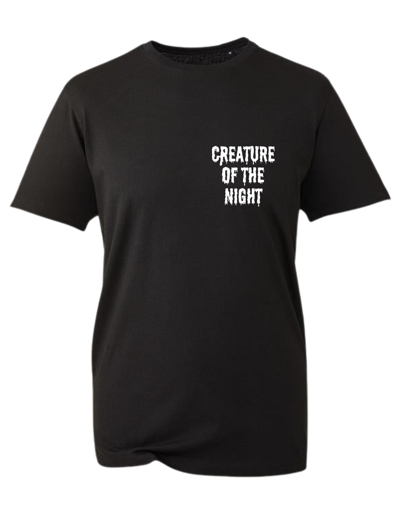 Black "Creature Of The Night" Pocket Unisex Organic T-Shirt