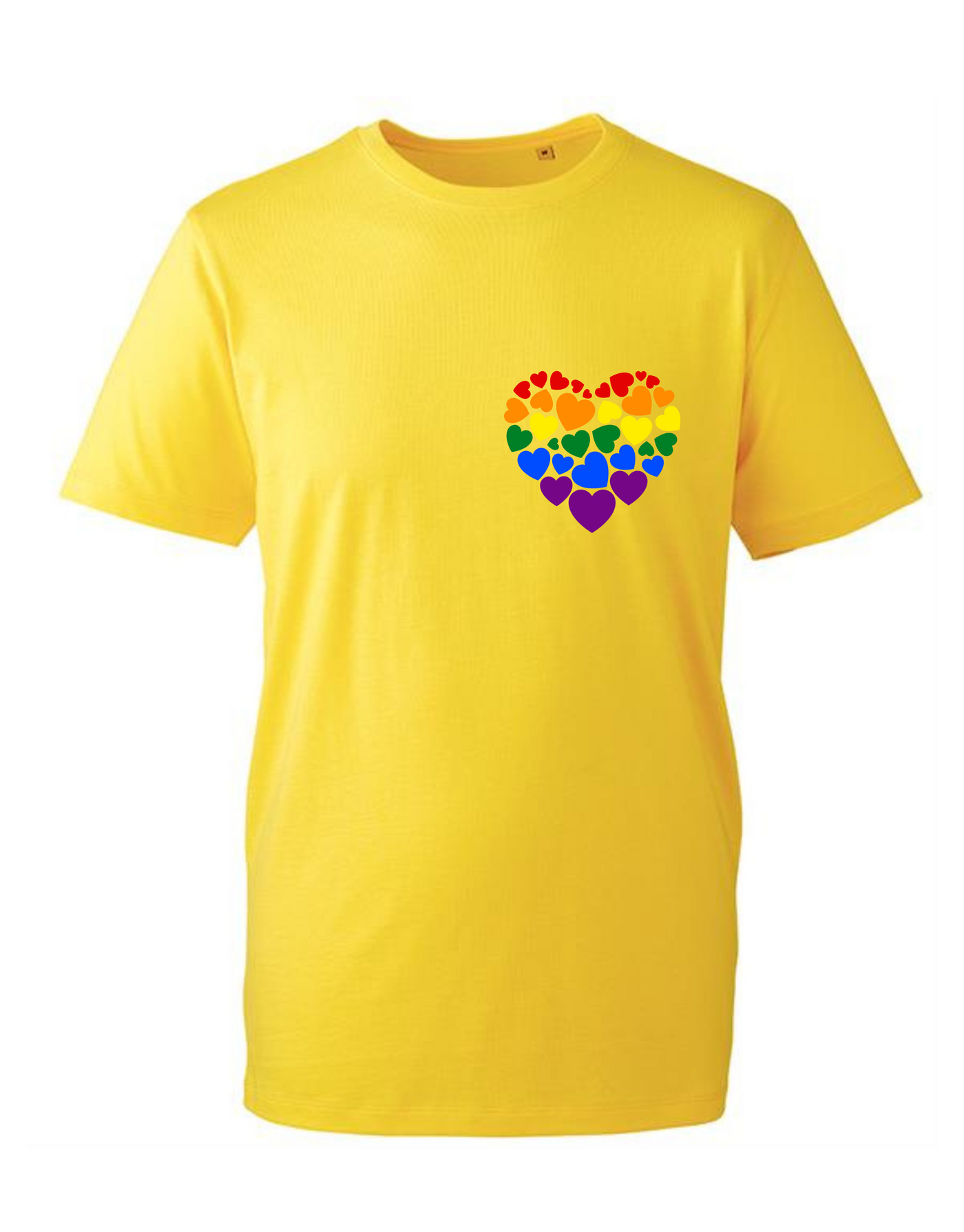 Pride Rainbow Heart Unisex Organic T-Shirt