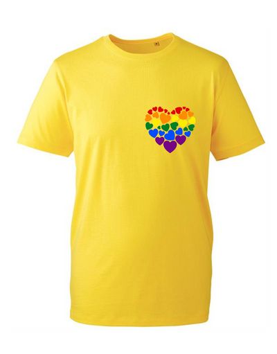 Pride Rainbow Heart Unisex Organic T-Shirt