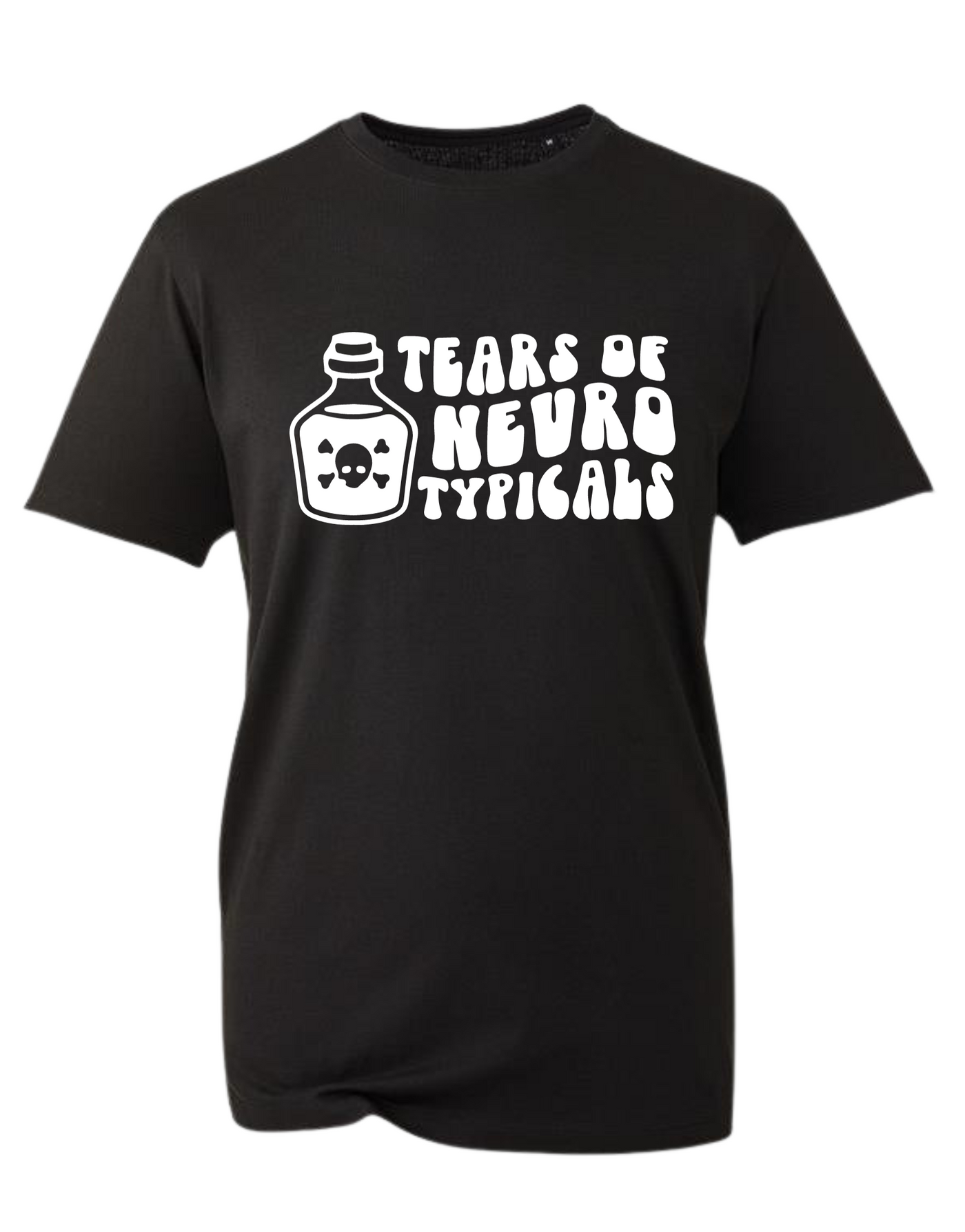 Black "Tears Of Neurotypicals" Unisex Organic T-Shirt