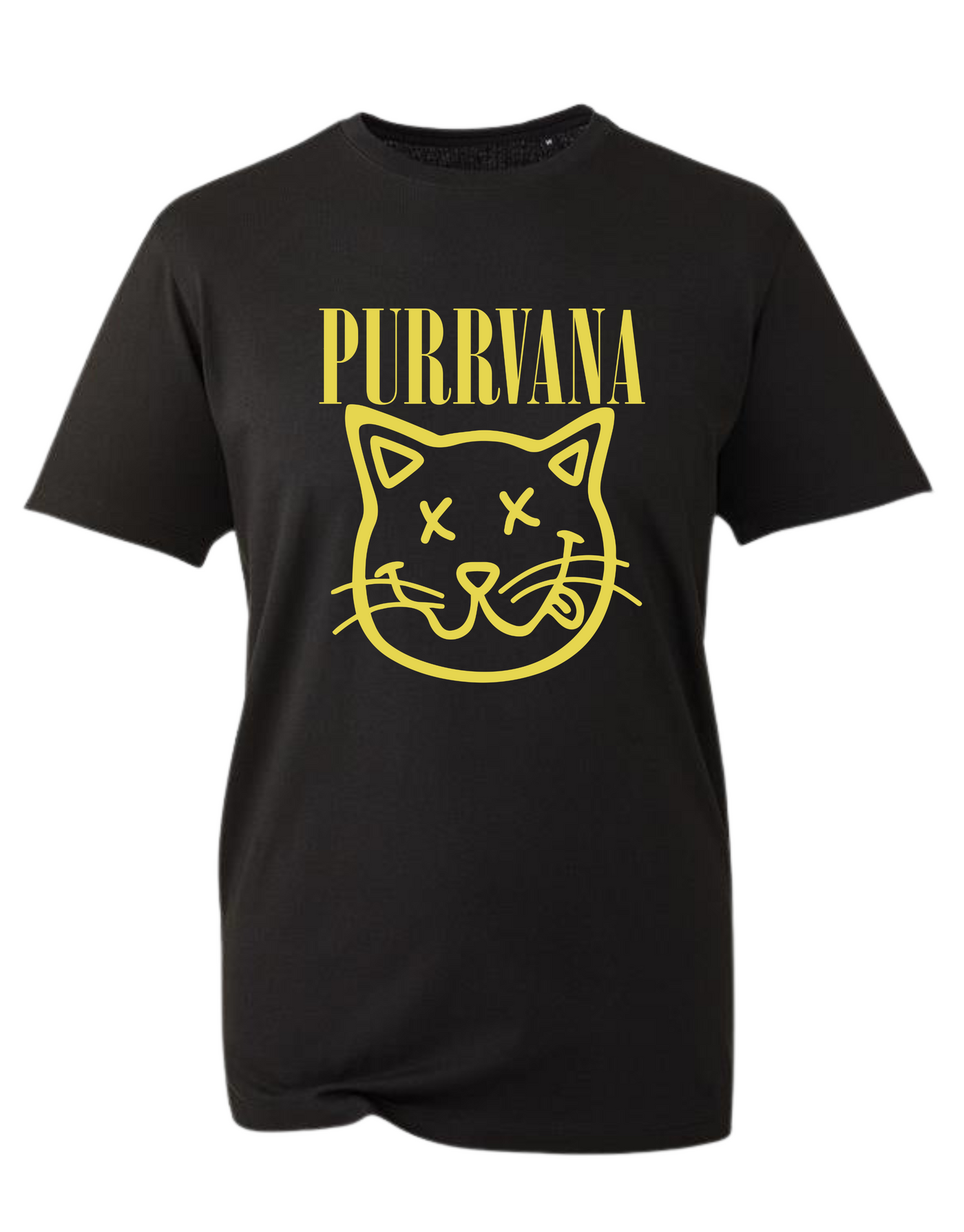 Black "Purrvana" Unisex Organic T-Shirt