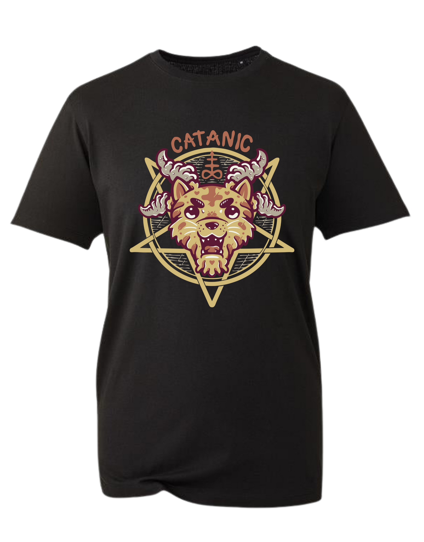Black "Catanic" Unisex Organic T-Shirt