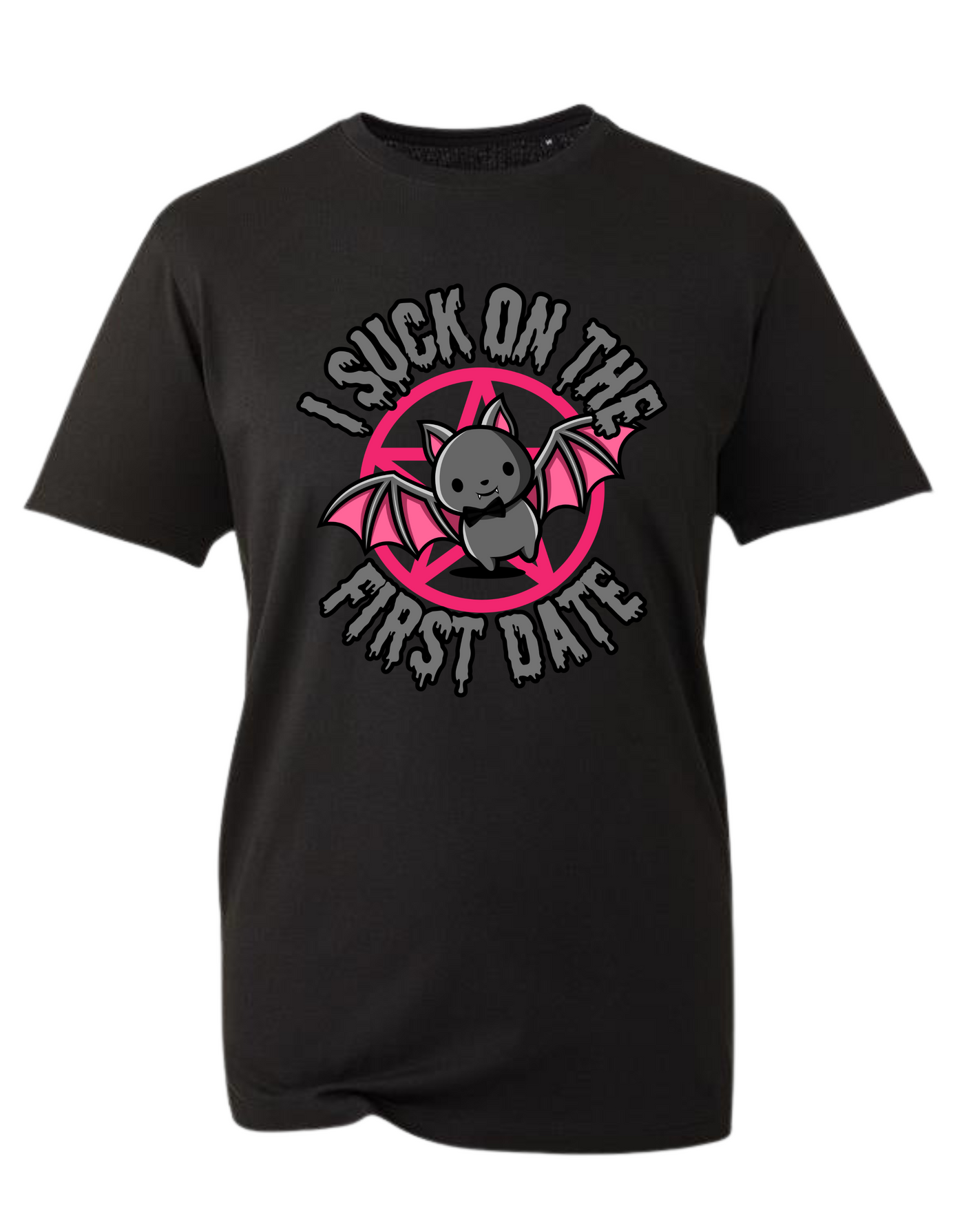 Black "I Suck On The First Date" Unisex Organic T-Shirt