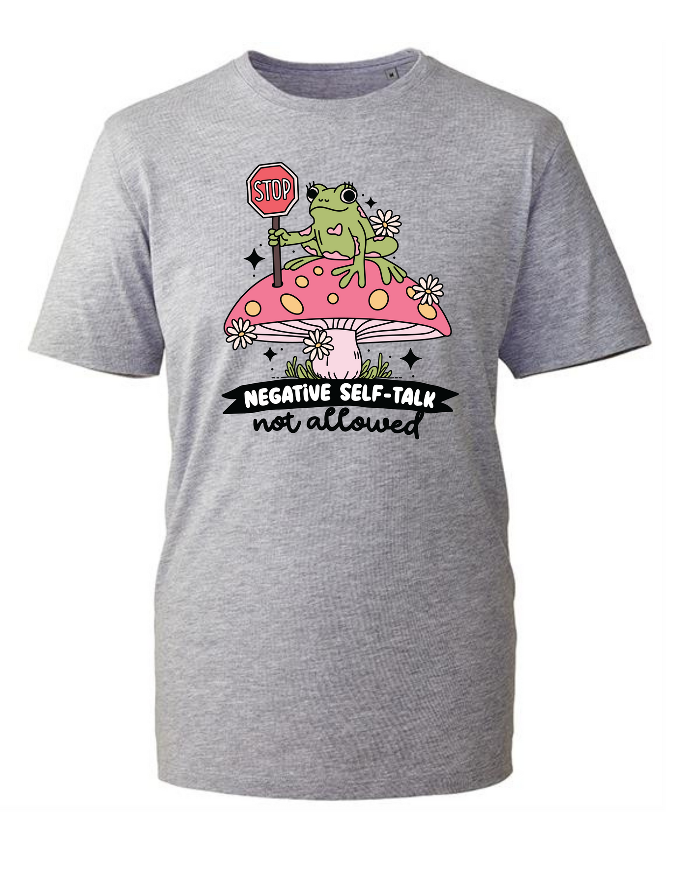"No Negative Self-Talk" Frog Unisex Organic T-Shirt