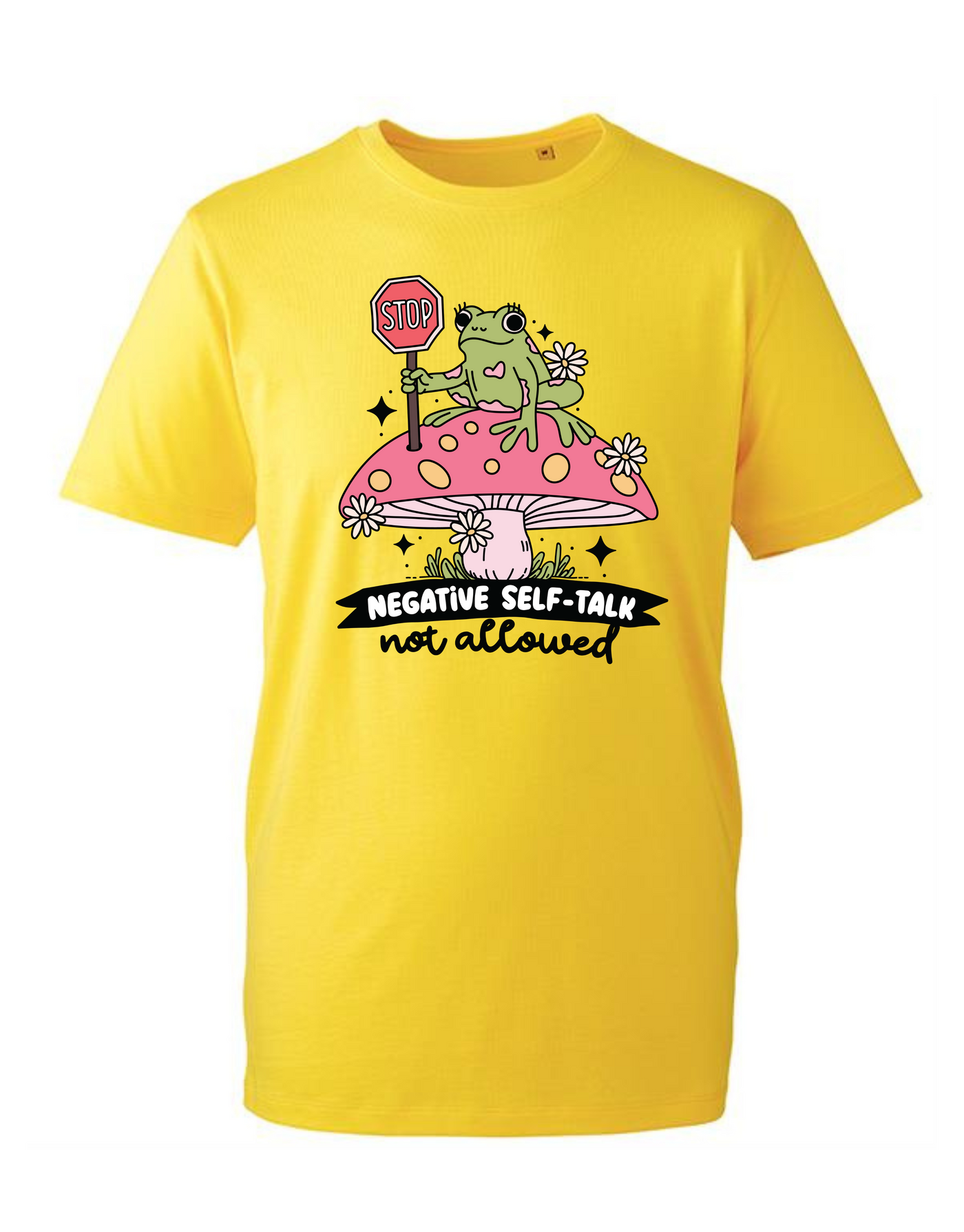 "No Negative Self-Talk" Frog Unisex Organic T-Shirt