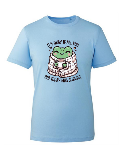 "It's Okay" Frog Unisex Organic T-Shirt