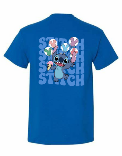 "Stitch" Front & Back Print Unisex Organic T-Shirt