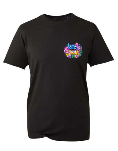 Black "Ohana" Front & Back Unisex Organic T-Shirt