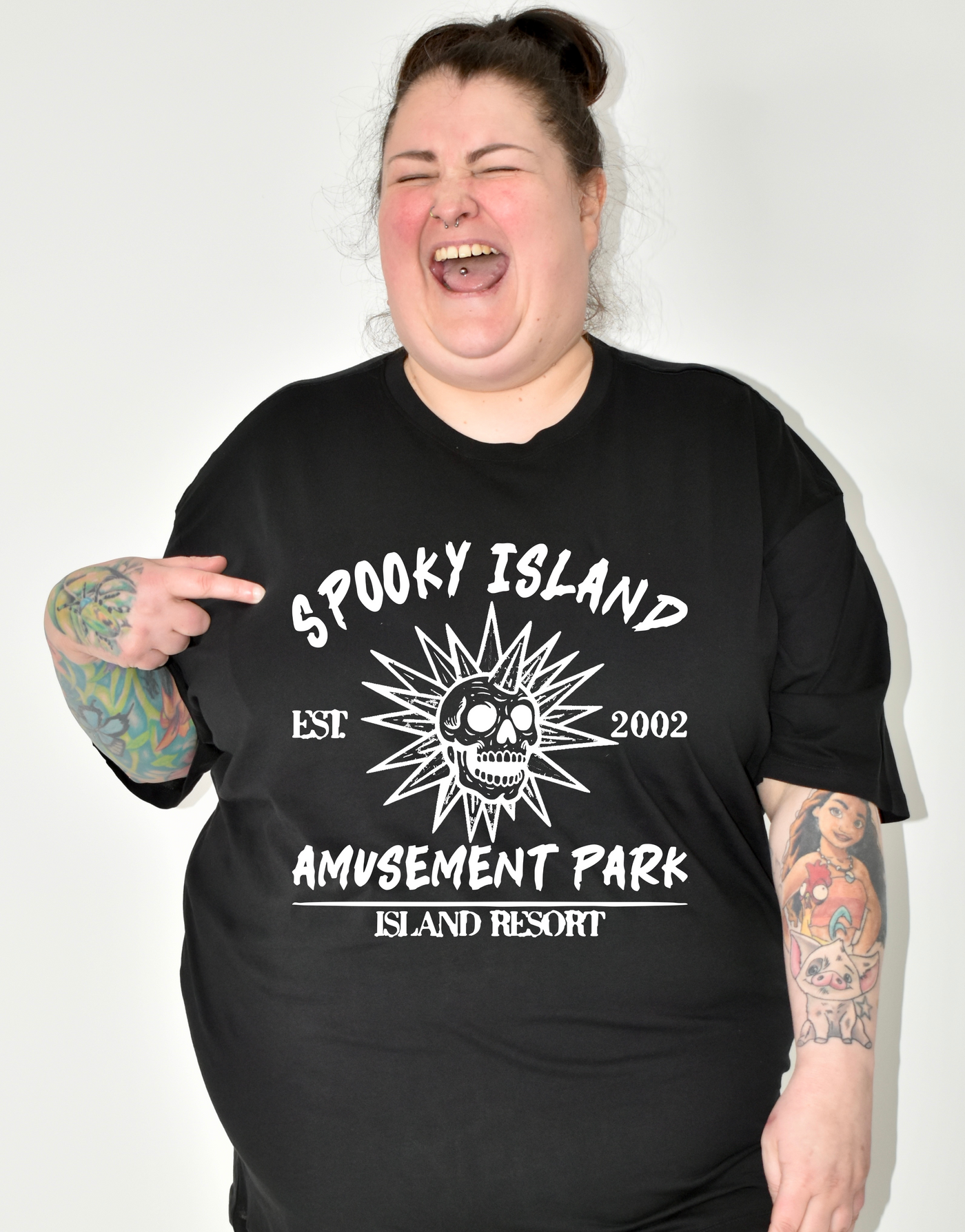 Black "Spooky Island" Unisex Organic T-Shirt