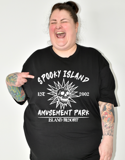 Black "Spooky Island" Unisex Organic T-Shirt