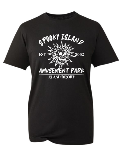 Black "Spooky Island" Unisex Organic T-Shirt