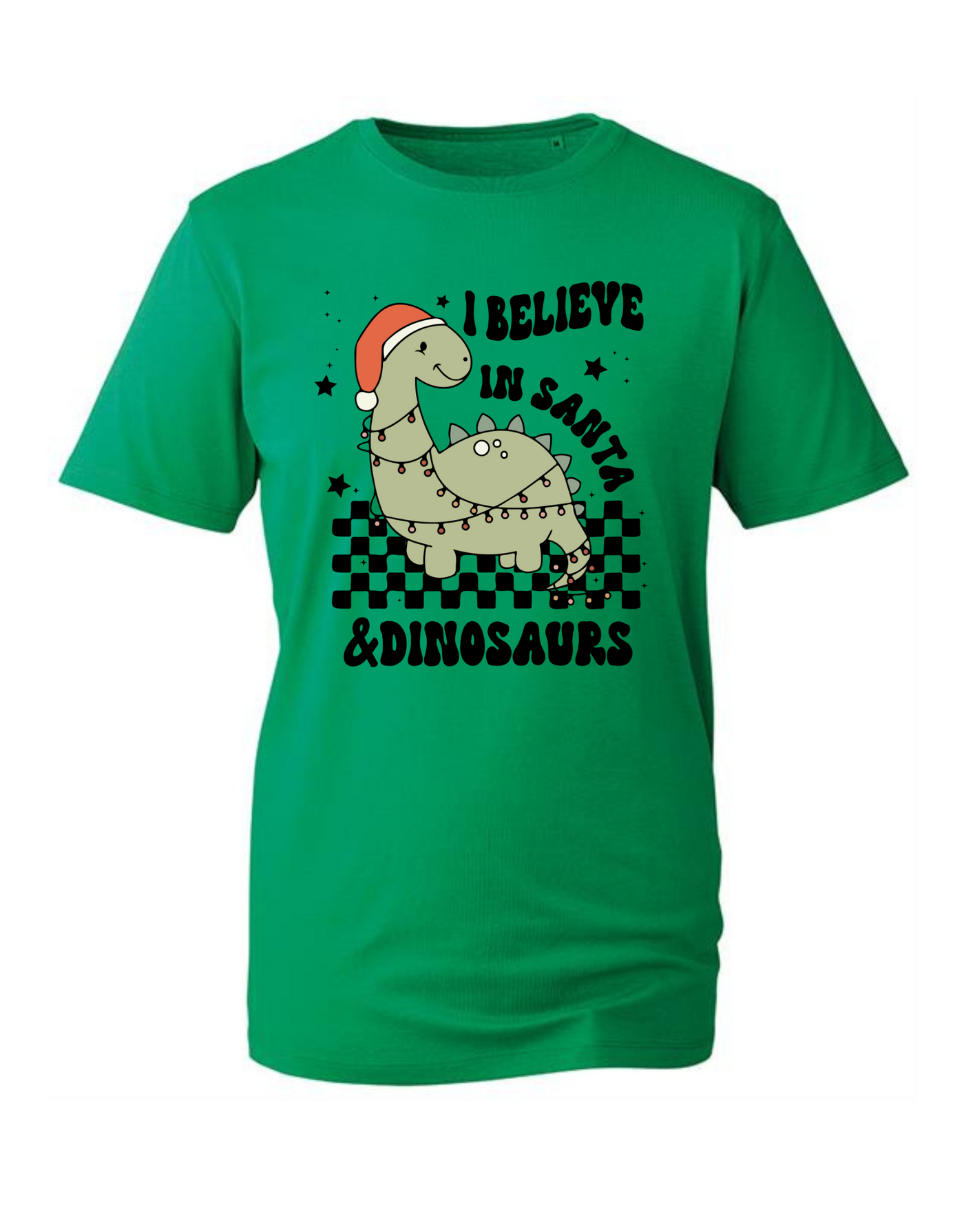 "Santa & Dinosaurs" Unisex Organic T-Shirt